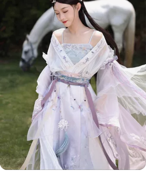 七月夕 缘起 大全套 吊带+大袖衫+百迭裙...