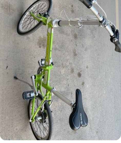 美利达折叠自行车，不怎么骑了，9成新，闲置...