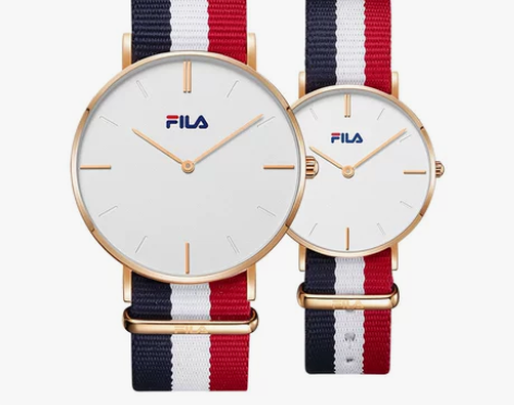 ?FILA斐乐手表男女情侣表，防水尼龙带欧...