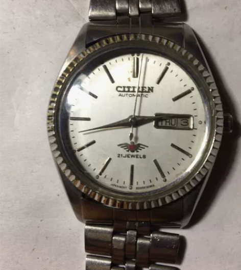 日本西铁城自动机械表，走时准确，双日历，表...