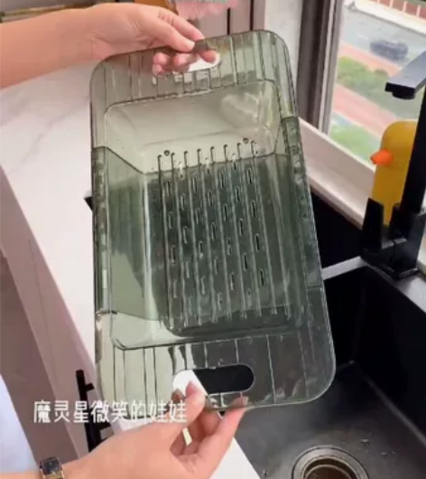 可伸缩洗菜盆淘菜盆沥水篮子塑料水果收纳筐厨...