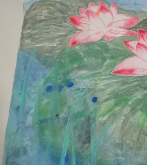 书画作品《雅莲》长68.5厘米，宽56厘米...