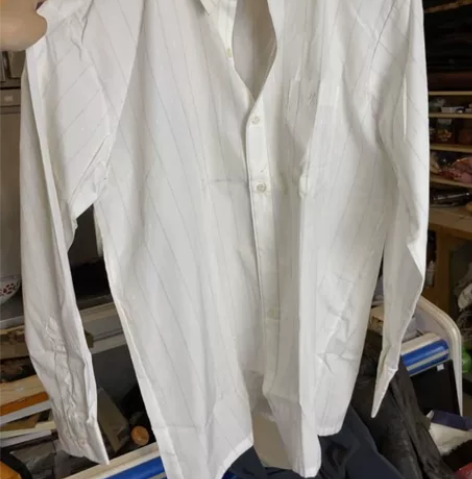 白色男式衬衫，白色衬衫，男士衬衫。肩宽45...
