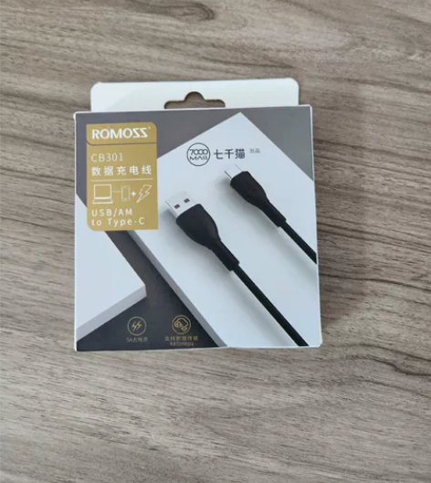 罗马仕数据线，type-C口，全新，细节如...