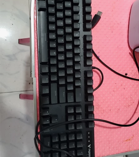 雷柏v500pro机械键盘，青轴，618j...