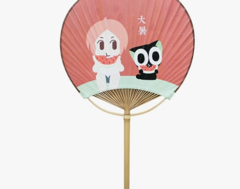 罗小黑战记稻草人大暑团扇蒲扇子 正版蓝溪镇...