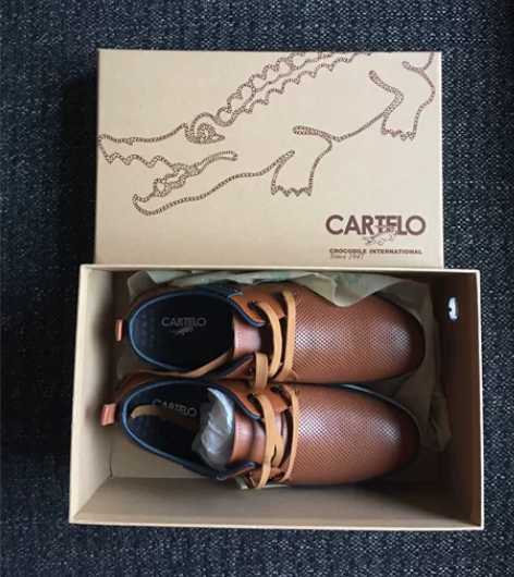 卡帝乐鳄鱼休闲男鞋。 头层牛皮，41码，全...