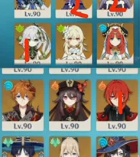 原神成品号，59级，37黄，如图，二命心海...