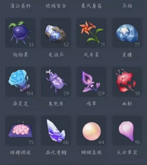 原神所有材料采集，4元100个，可任意数量...