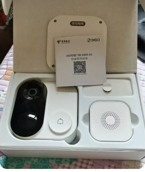 360可视门铃，崭新一套。给家里有老人和孩...