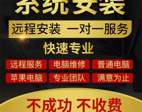 电脑维修 系统重装 远程 故障咨询 修复蓝...