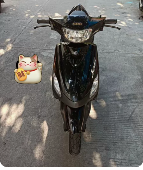 摩托车，极品98新黑色雅马哈巧格踏板摩托车...