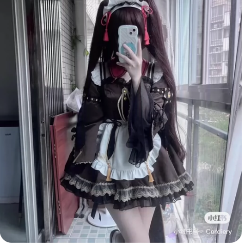 【出租】悠窝窝家M码原神胡桃同人女仆cos...