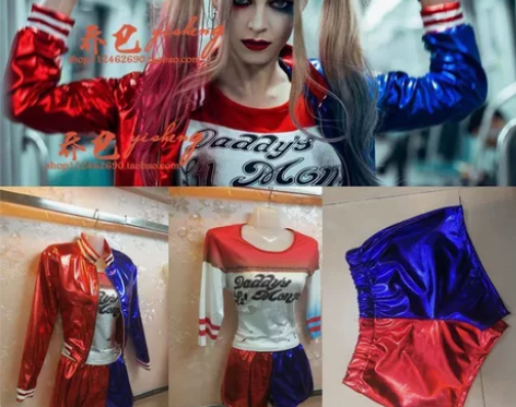 【大全套有球棍】 白泽自杀小队小丑女COS...