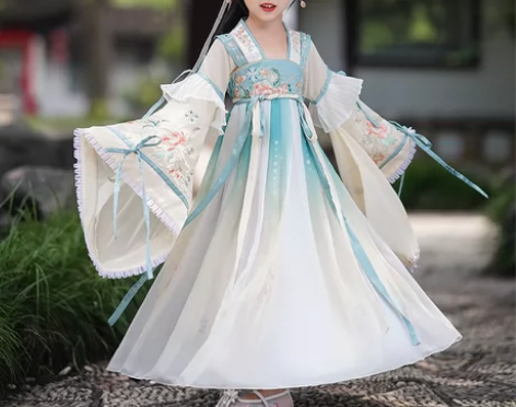 汉服女童春秋款汉服儿童唐装女中国风超仙公主...