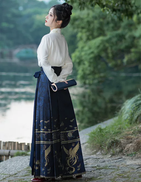 重生  清水溪汉初原创 传统汉服女织金长款...