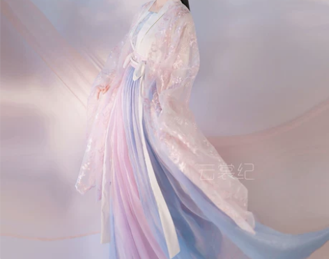 现货汉服女韶华记春樱紫蓝汉服传齐胸襦裙古装...