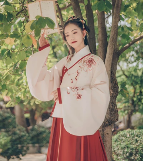 汉尚华莲芙蓉月m码明制汉服交领袄全新仅试 ...