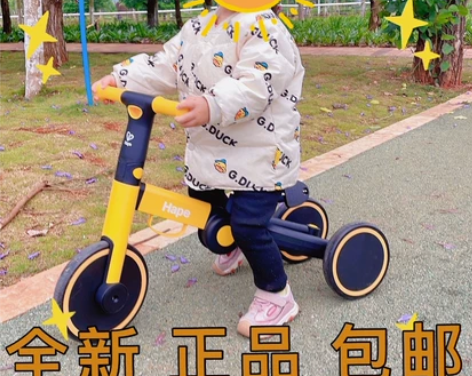 （全新）Hape三合一儿童平衡车踏行车三轮...