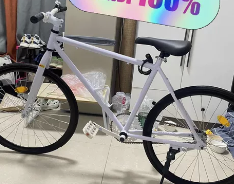 《捡漏低价》死飞自行车成人学生初中生实心胎...