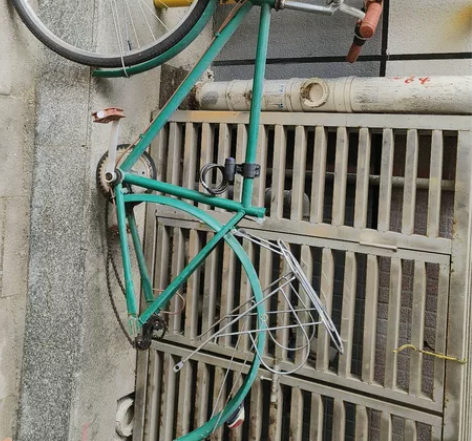 白石龙幼儿园自取,后轮被偷 自行车当废品卖...