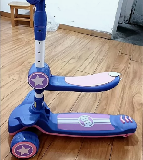 飞鸽滑板车儿童1-3-6-12岁三合一公主...