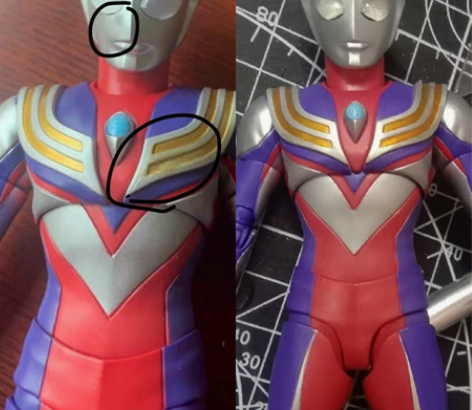 迪迦真骨雕补漆 重涂代工贴 各种都能修复，...