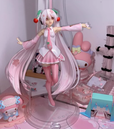 【xd出/换】初音未来樱初音景品手办 无盒...