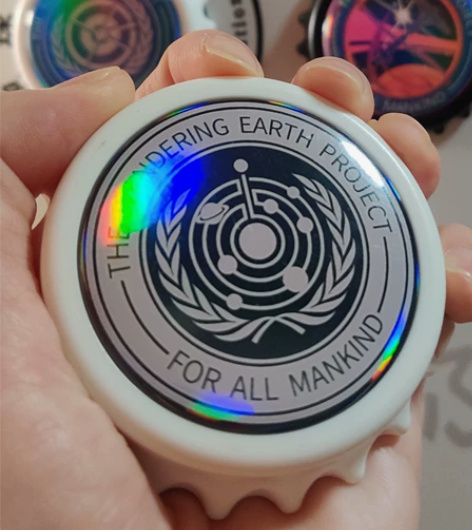电影流浪地球周边，流浪地球计划标志磁力冰箱...