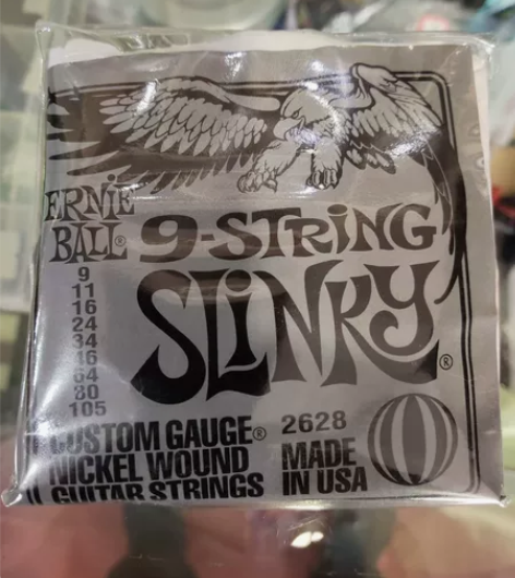Ernie ball 9弦电吉他弦。 规格...