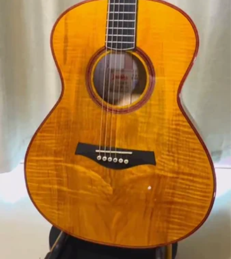 弦距2mm！精品手工全单民谣吉他40寸指弹...
