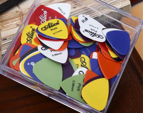 50片装六种厚度混装爱丽丝吉他拨片磨砂AB...