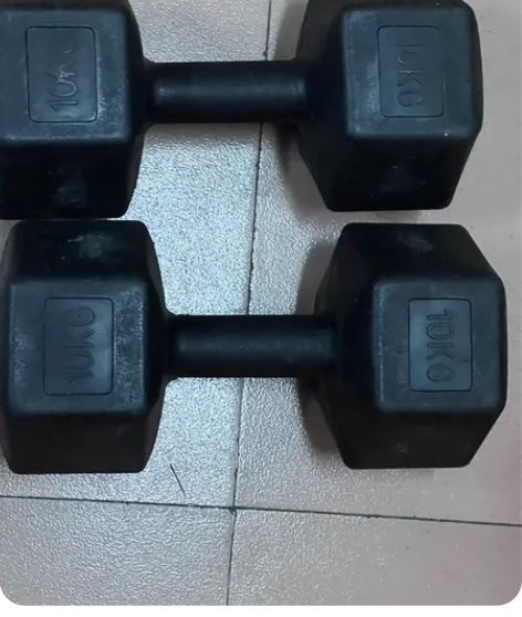 哑铃10kg，全实心差0.几 感兴趣的话点...