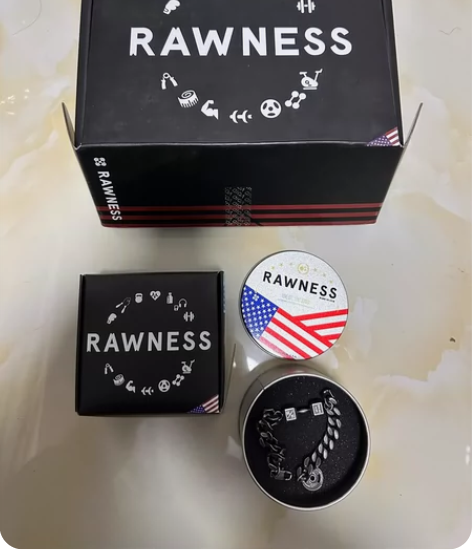 美国RAWNESS契健 哑铃杠铃片造型手链...