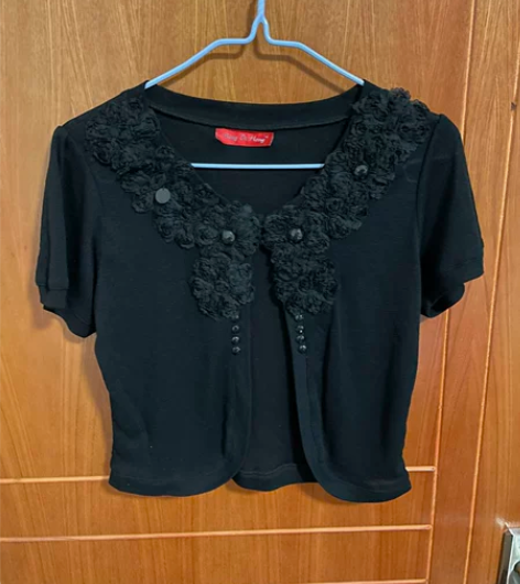 清闲置衣服 女士小罩衫 胸围80cm 衣长...