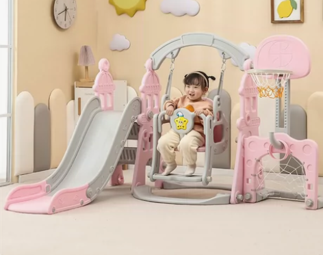 儿童滑滑梯室内家用婴幼儿滑梯秋千组合小型游...