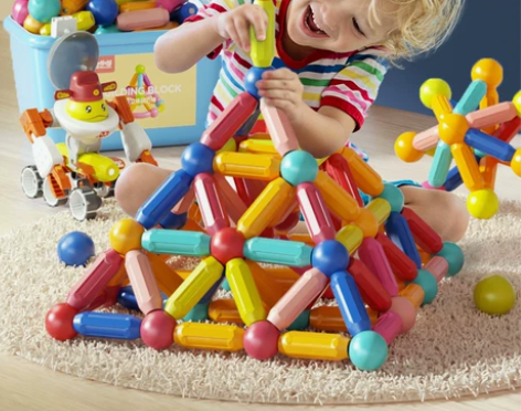 【狂欢价】淘嘟嘟磁力棒儿童大颗粒积木拼装益...