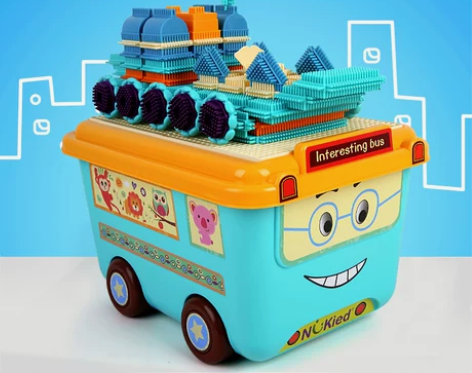 纽奇鬃毛儿童积木拼装玩具益智 智力动脑一岁...