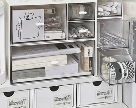 收纳盒整理盒 收纳盒子桌面抽屉式亚克力透明...