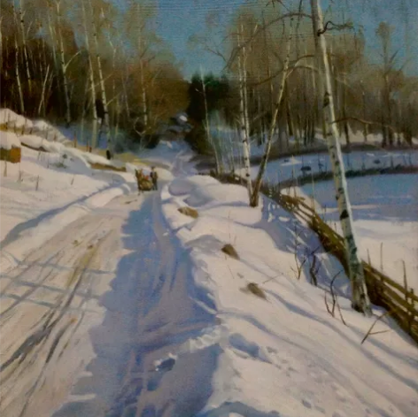 雪景油画（可定制）本人美院研究生毕业，这些...