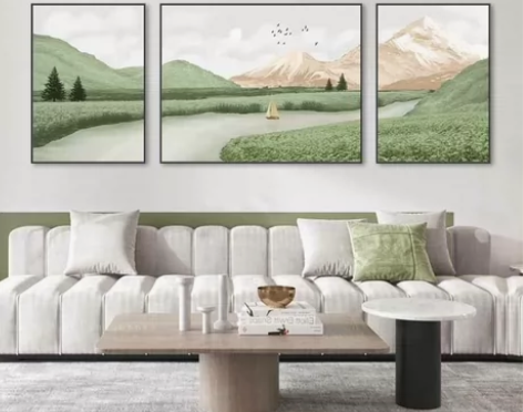 畅享特价欧式客厅原创手绘风景山水装饰画世界...