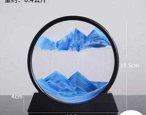 创意3D流沙画沙漏摆件解压客厅摆件工艺品高...