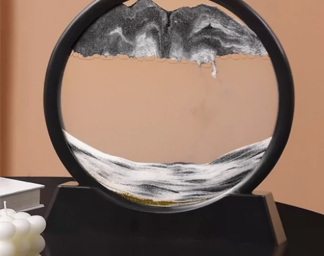 厂家直销圆形流沙画3d立体动态沙漏家居装饰...