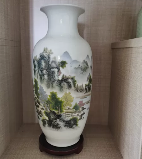 包邮出一个38厘米的陶瓷插花大花瓶装饰品摆...