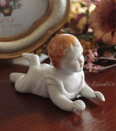 特惠！西德瓷偶。vintage爬行婴儿摆件...