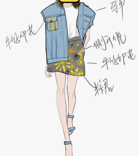 本人服装设计师，接画服装效果图上色、款式图...