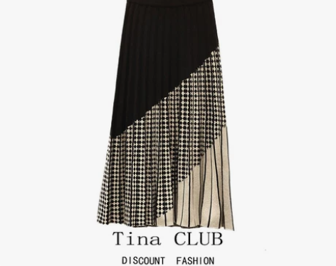 品牌折扣女装撤柜大码早春季高腰显瘦a字伞裙...