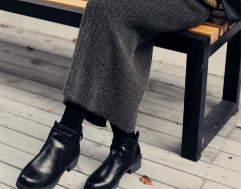 加厚开叉针织半身裙包臀裙一步裙百褶中长款秋...