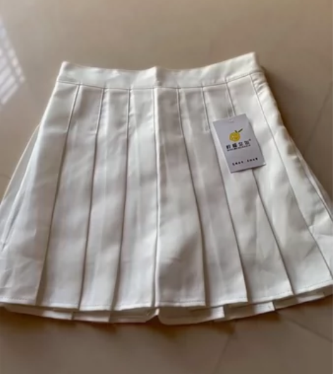 全新高腰百褶裙自带打底，女学院清新气质高腰...