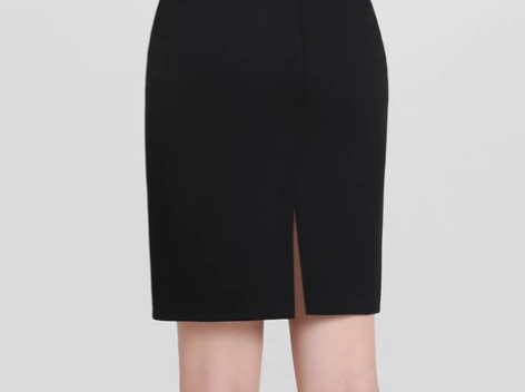 黑色夏职业裙半身裙女一步包臀短裙包裙西装裙...